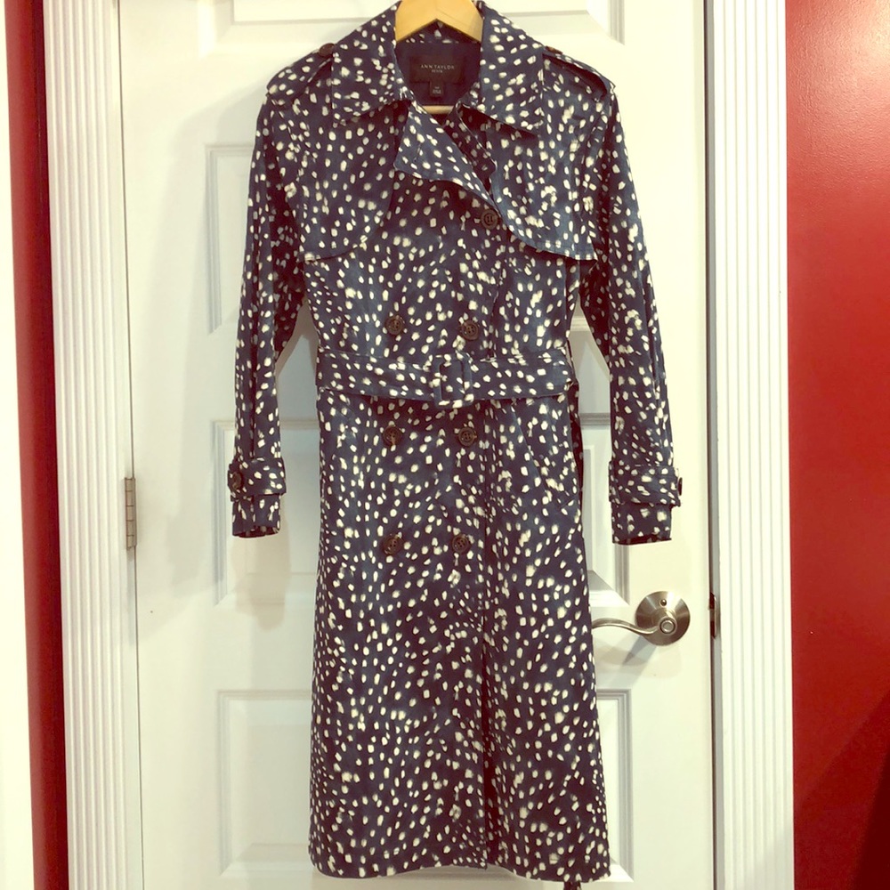 NWT Ann Taylor Modern Trench in Midnight Spruce - Picture 2 of 7